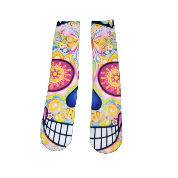 Unixsex NEW 2014 No Tag Fun Smiley Face Socks Artist Thaneeya McArdle Butterfly - Picture 4 of 5